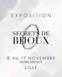 Nous exposons notre pendentif FUSION, la bague LINE  ainsi que le concept COLORE  à l'exposition Secrets de Bijoux