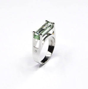 FOREVER RING, prasiolite in 18 K white gold 